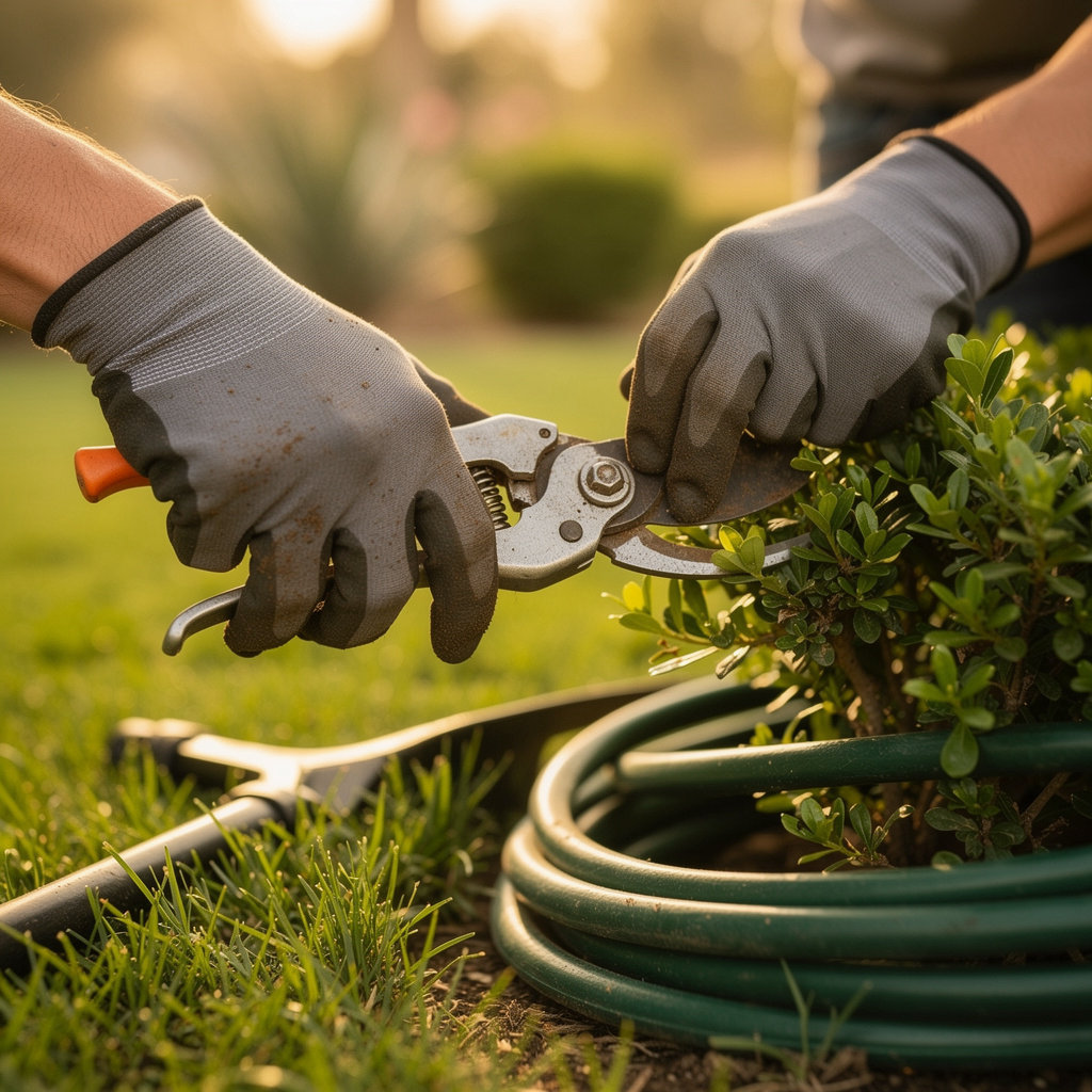 Santiago's Lawncare and Tree Service expert providing local gardening and landscaping consultation in Valley Center, California